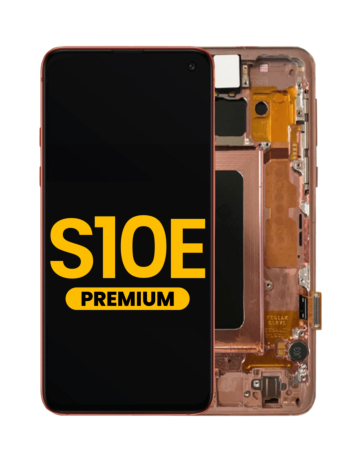 Stock up on the OLED assembly with frame for Galaxy S10E G970 in Flamingo Pink, premium quality.