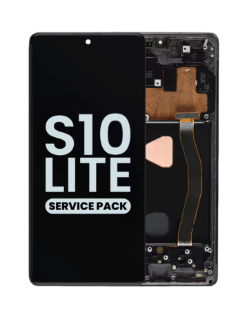 Buy the OLED assembly with frame for Galaxy S10 Lite G770 in Prism Black service pack.