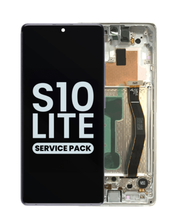 Order the OLED assembly with frame for Galaxy S10 Lite G770 in Prism White service pack.