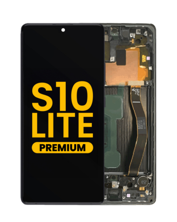 Stock up on the OLED assembly with frame for Galaxy S10 Lite G770 in Prism Black, premium quality.