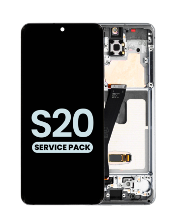 Stock up on the OLED assembly with frame for the Galaxy S20 G980 and G981, not compatible with Verizon, in Cosmic Black, Service Pack.