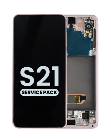 Purchase the OLED Assembly with Frame for Galaxy S21 G991 in Phantom Pink, Service Pack.
