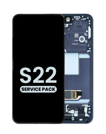 Purchase the OLED Assembly with Frame for the Galaxy S22 S901 in Phantom Black, Service Pack.
