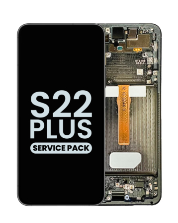 Purchase the OLED Assembly with Frame for the Galaxy S22 Plus S906 in Phantom Black, Service Pack.
