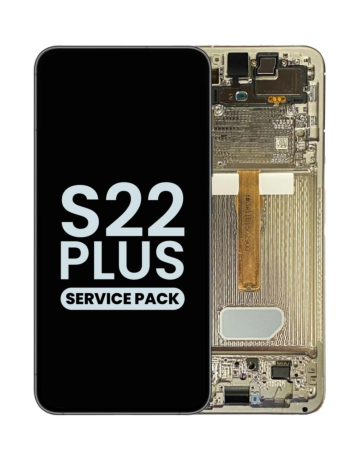 Stock up on the OLED Assembly with Frame for the Galaxy S22 Plus S906 in Phantom White, Service Pack.
