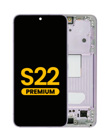 Purchase the OLED Assembly with Frame for the Galaxy S22 S901 in Violet Premium.

