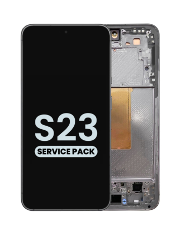 Order the OLED assembly with frame for Galaxy S23 S911 in phantom black. Service pack.