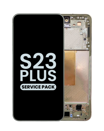 Order the OLED assembly with frame for Galaxy S23 Plus S916 in cream. Service pack.