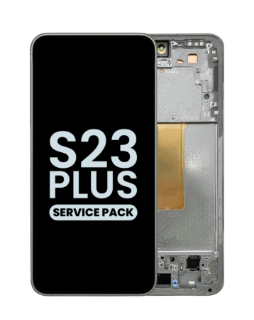 Stock up on the OLED assembly with frame for Galaxy S23 Plus S916 in lime. Service pack.