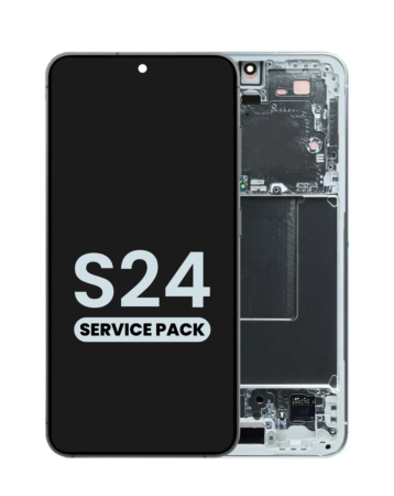 Stock up on the OLED Assembly with Frame for Galaxy S24 S921 in marble gray, service pack.
