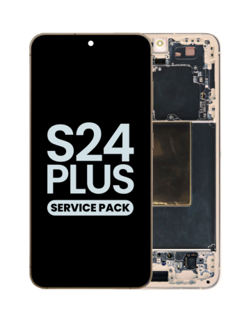 Order the OLED Assembly with Frame for Galaxy S24 Plus S926 in sandstone orange, service pack.
