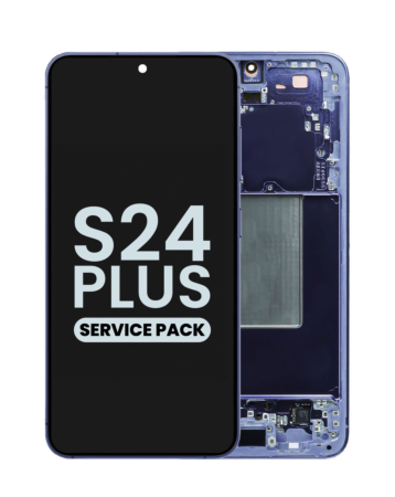 Buy the OLED Assembly with Frame for Galaxy S24 Plus S926 in cobalt violet, service pack.
