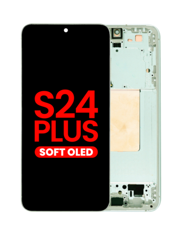 Shop the OLED Assembly with Frame for Galaxy S24 Plus S926 in jade green, aftermarket OLED.
