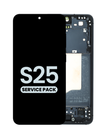 Purchase the OLED Assembly with frame for Galaxy S25, model S931, in blueblack, service pack.