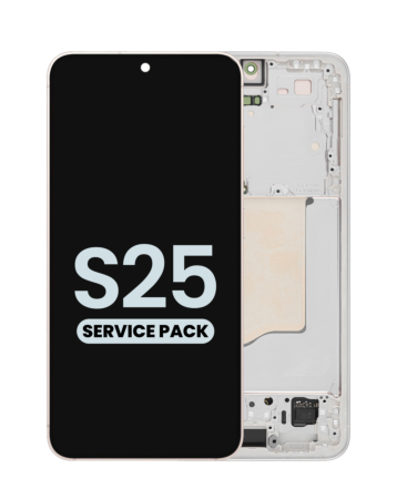 Stock up on the OLED Assembly with frame for Galaxy S25, model S931, in pinkgold, service pack.