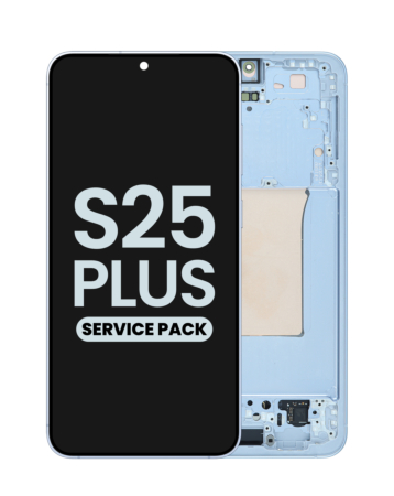 Stock up on the OLED Assembly with Frame for Galaxy S25 Plus, model S936, in icyblue, service pack.