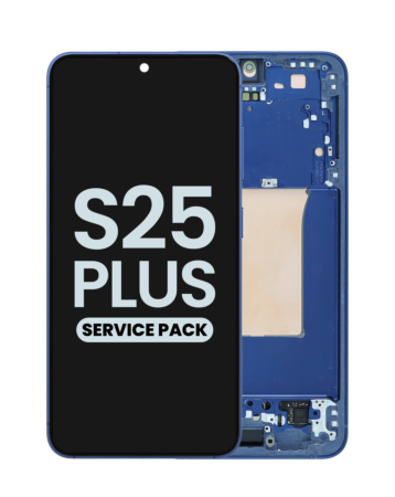 Purchase the OLED Assembly with Frame for Galaxy S25 Plus, model S936, in navy, service pack.