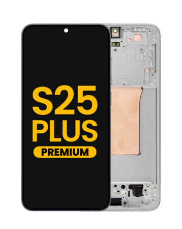 Grab the wholesale deals on the OLED Assembly with Frame for Galaxy S25 Plus, model S936, in silver shadow, premium quality.