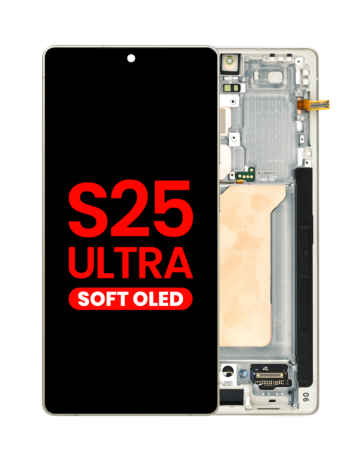 Buy the OLED Assembly with Frame for Galaxy S25 Ultra, model S938, in titanium pinkgold, aftermarket OLED.