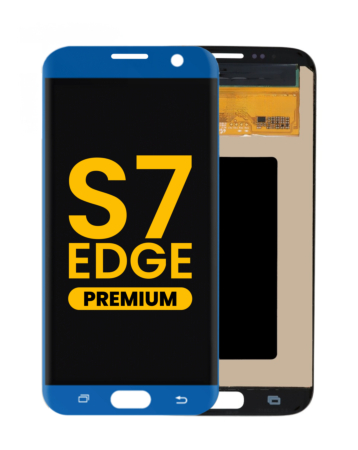 Purchase the OLED assembly without frame for Galaxy S7 Edge G935 in Coral Blue, premium.