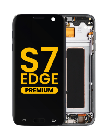Order the OLED assembly with frame for Galaxy S7 Edge G935 in Black, premium.