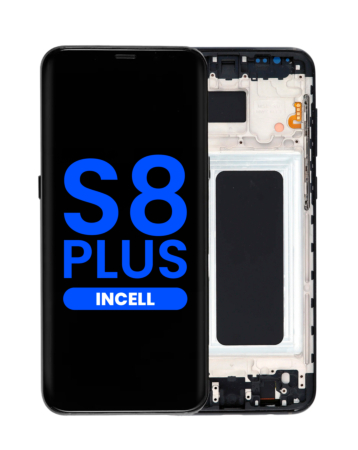 Purchase the LCD assembly with frame for Galaxy S8 Plus G955 in Midnight Black, aftermarket Incell.