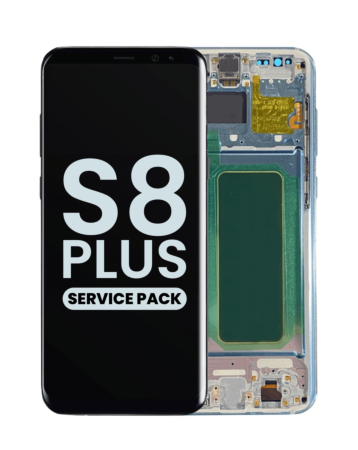 Buy the OLED assembly with frame for Galaxy S8 Plus G955 in Coral Blue, service pack.