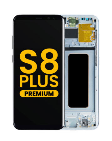 Stock up on the OLED assembly with frame for Galaxy S8 Plus G955 in Coral Blue, premium.
