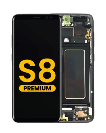 Grab wholesale deals on the OLED assembly with frame for Galaxy S8 G950 in Midnight Black, premium.