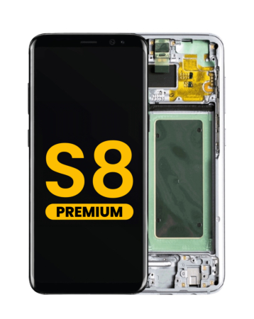 Stock up on the OLED assembly with frame for Galaxy S8 G950 in Coral Blue, premium.