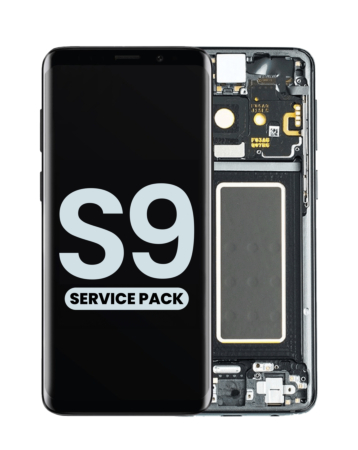 Order the OLED assembly with frame for Galaxy S9 G960 in Midnight Black, service pack.