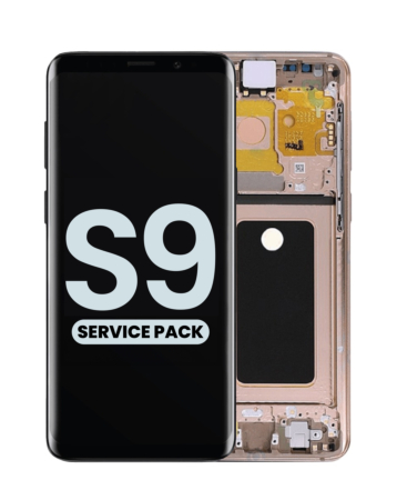 Stock up on the OLED assembly with frame for Galaxy S9 G960 in Sunrise Gold, service pack.