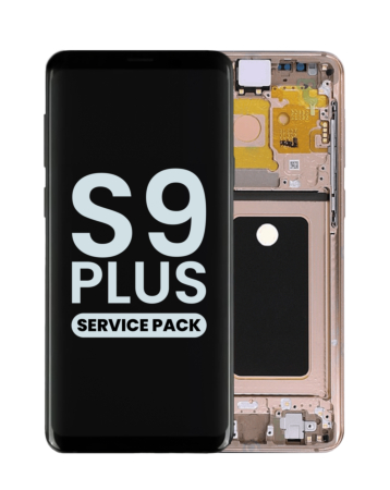 Stock up on the OLED assembly with frame for Galaxy S9 Plus G965 in Sunrise Gold, service pack.