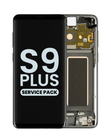 Buy the OLED assembly with frame for Galaxy S9 Plus G965 in Titanium Gray, service pack.