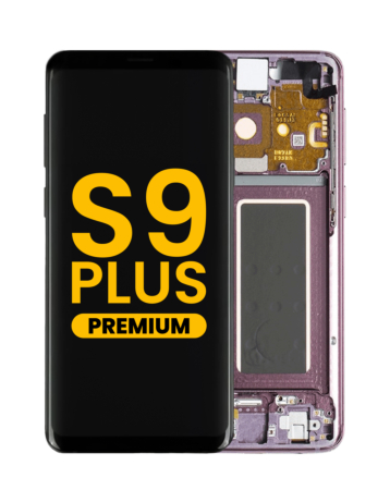 Order the OLED assembly with frame for Galaxy S9 Plus G965 in Lilac Purple, premium.