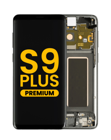 Purchase the OLED assembly with frame for Galaxy S9 Plus G965 in Titanium Gray, premium.