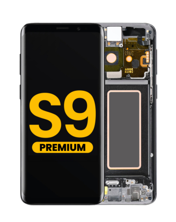 Purchase the OLED assembly with frame for Galaxy S9 G960 in Titanium Gray, premium.