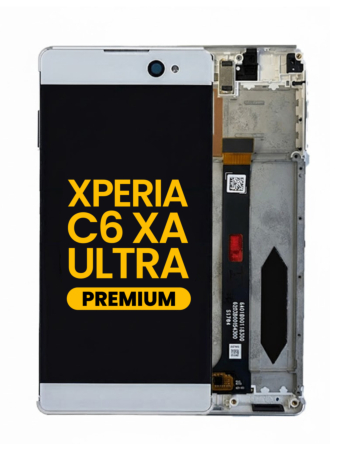 LCD Assembly with Frame for Sony Xperia C6 XA Ultra (F3211 / F3213) (WHITE) (Premium)