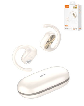 LDNIO T07 Wireless Stereo BT Earbuds Over-Ear Headphones (WHITE) (Only Ground Shipping)