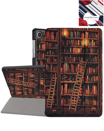 Old Style Notebook Design Case - Library for Galaxy Tab A9 2023 (8.7") / Tab A11 2025 (8.7")  (Only Ground Shipping)