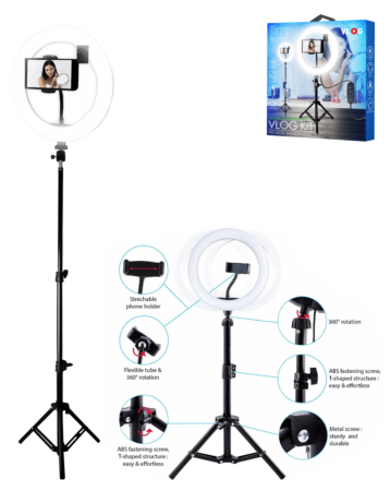 Bytech Selfie Ring Light with Tripod-LG (Only Ground Shipping)