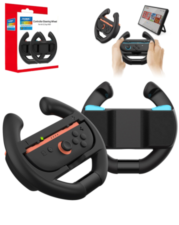 Dobe Steering Wheel for Nintendo Joy-Con Controller 2  (2 Piece Set) (Only Ground Shipping)