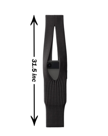 Long Soft Stretch Knit Phone Sleeve - BLACK (Only Ground Shipping)