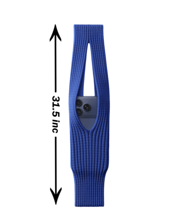 Long Soft Stretch Knit Phone Sleeve - BLUE (Only Ground Shipping)