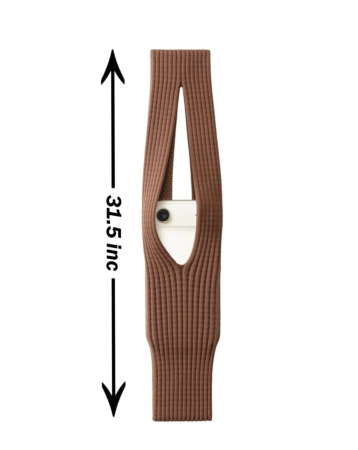 Long Soft Stretch Knit Phone Sleeve - CINNAMON (Only Ground Shipping)