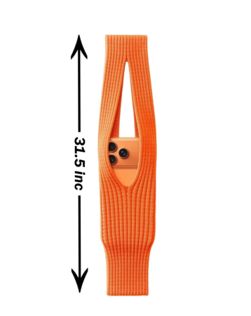 Long Soft Stretch Knit Phone Sleeve - ORANGE (Only Ground Shipping)