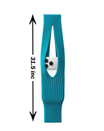 Long Soft Stretch Knit Phone Sleeve - TEAL (Only Ground Shipping)