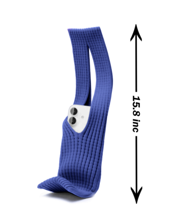 SHORT Soft Stretch Knit Phone Sleeve - BLUE (Only Ground Shipping)