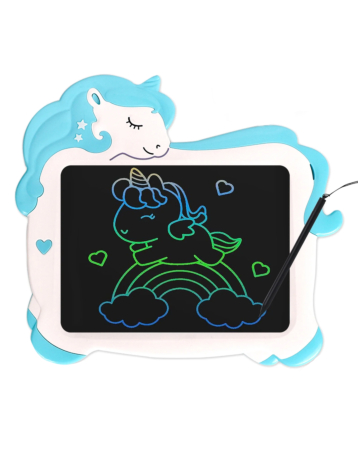 10.5" Kids Writing Doodle Pad - BLUE UNICORN (Only Ground Shipping)
