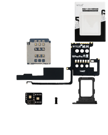 WYLIE iPhone 16 Pro / 16 Pro Max US Version ESIM Conversion to Dual SIM Card MEP Integration Solution Supports SIMHUB IC (Soldering Required)